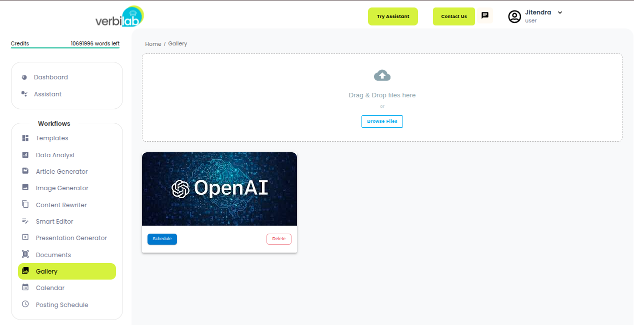 Verbilab AI Content Creation Platform Technology Stack